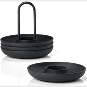 Zone - Singles ggebger Med Holder - Sort - 4 Stk