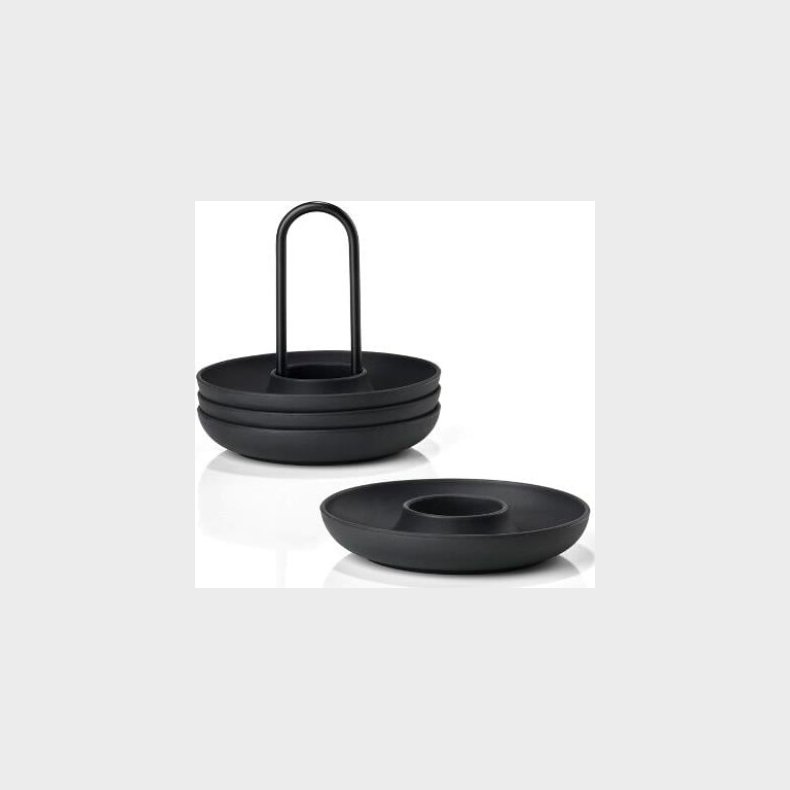 Zone - Singles �ggeb�ger Med Holder - Sort - 4 Stk