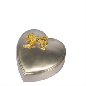 Nordahl Andersen Smykkeskrin med sljfe 8x8 cm. - fortinnet