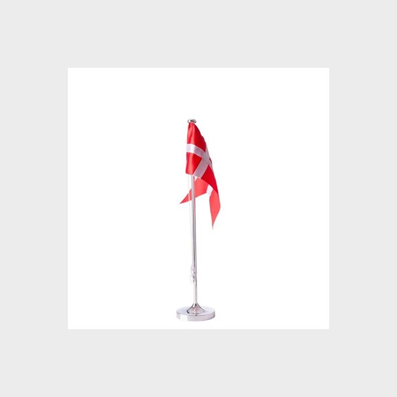 Nordahl Andersen Bordflag med dbsfod 38,5 cm. - forkromet