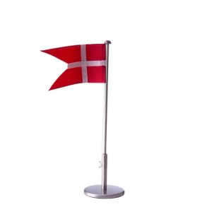 Nordahl Andersen Bordflag med dbsfod 40 cm. - fortinnet