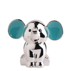 Nordahl Andersen Sparebsse Elefant med bl rer - forkromet