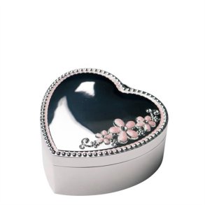 Nordahl Andersen Smykkeskrin med musik og blomster - forkromet