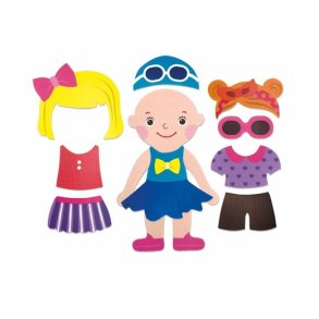 Nuby Skum klistermrker til badet - pige