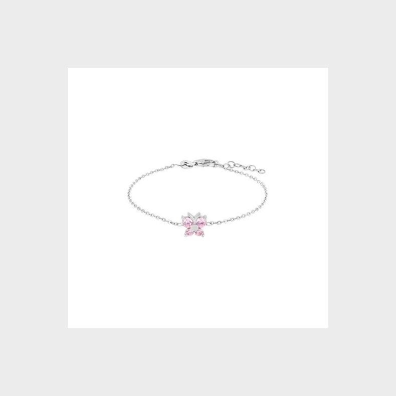 Nordahl Andersen Armbnd sommerfugl - pink zirkonia