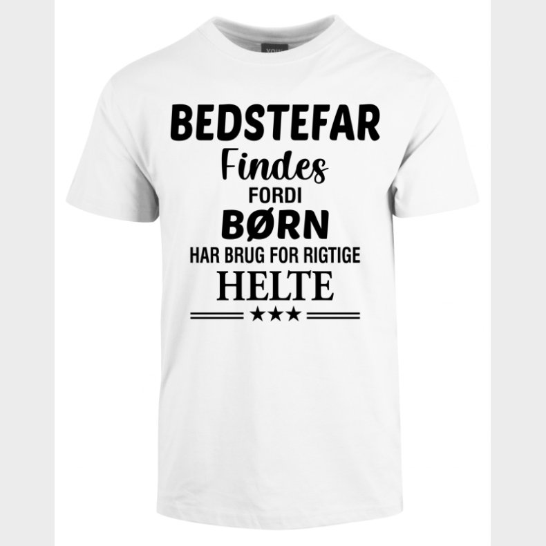 Bedstefar findes fars dag t-shirt - Hvid