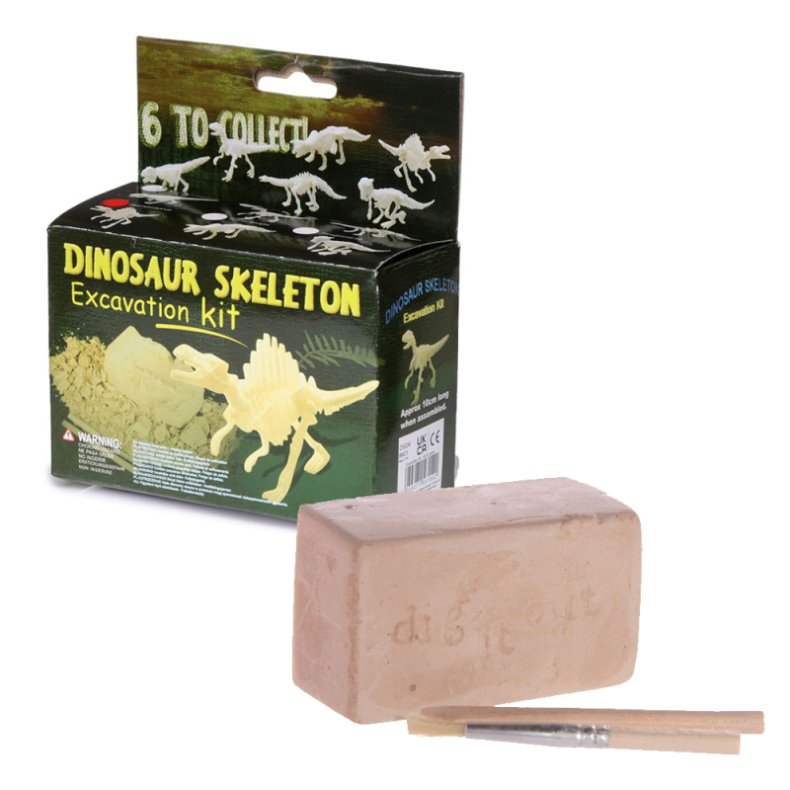 Dinosaur Skelet Dig It Out Kit - Tilfldig dinosaur
