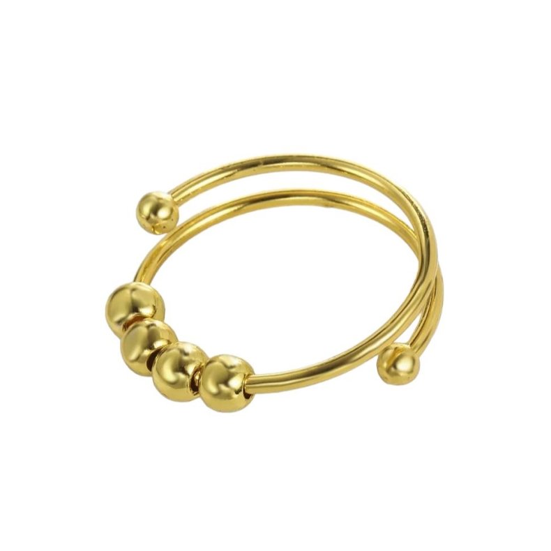 Fidget Antistress Ring - Guld - Justerbar  (se video)