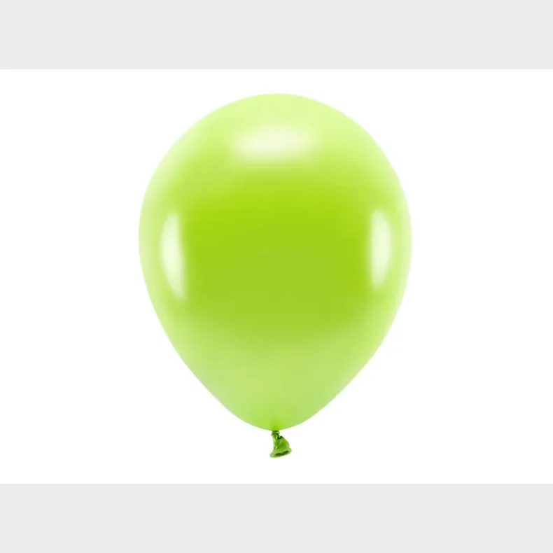 ECO balloner, 30 cm, Metallic green apple 10 stk