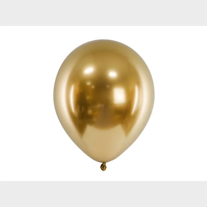 Eksklusive Glossy Balloner, Guld 30 cm. 10 stk