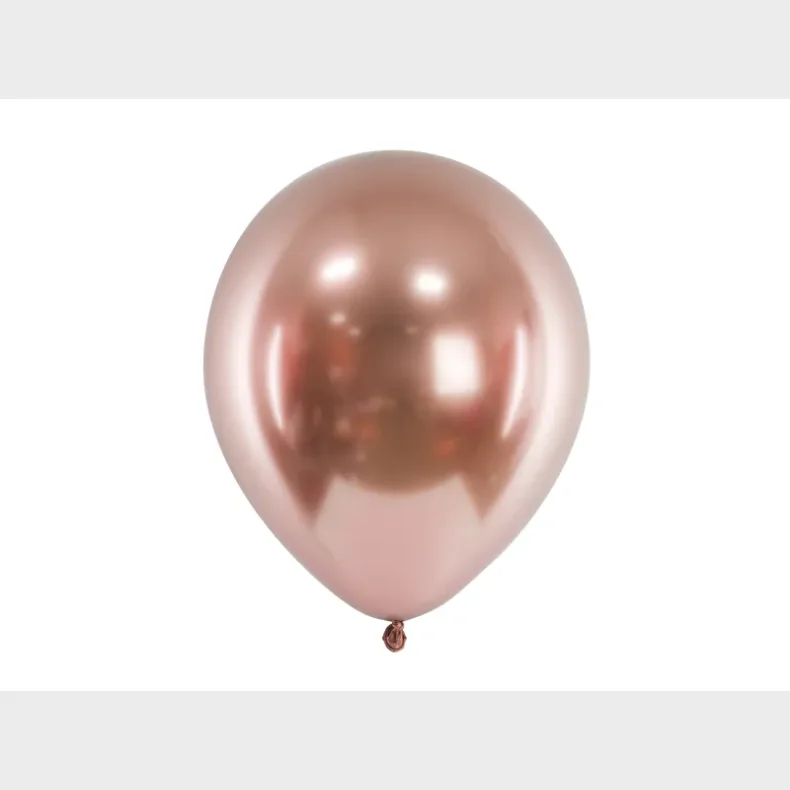 Eksklusive Glossy Balloner, rose gold 30 cm. 10 stk