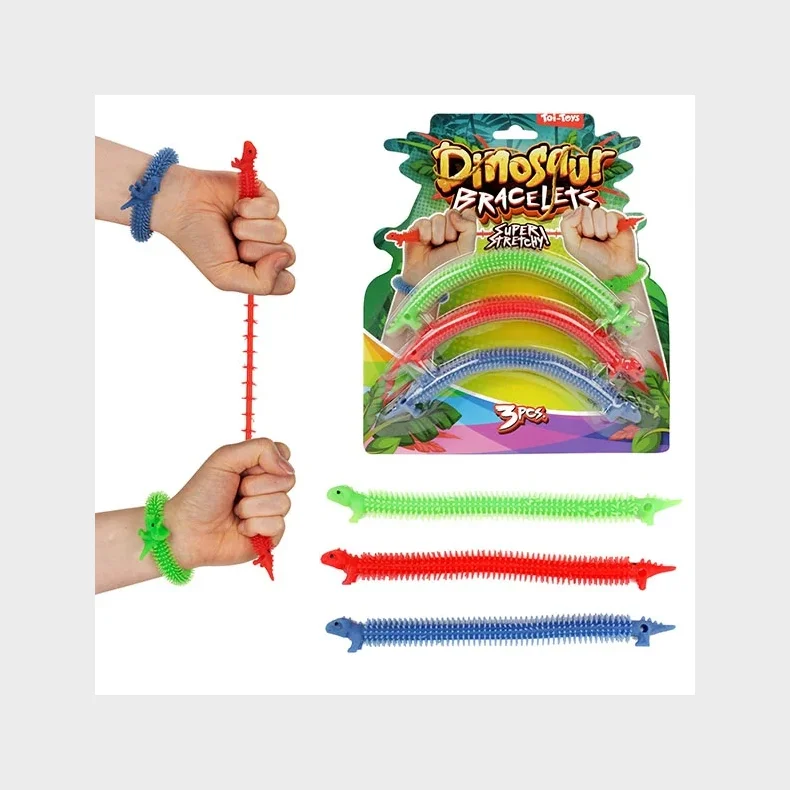 Fidget Toys: Monkey Noodles - Stretchy Dino 3 pak