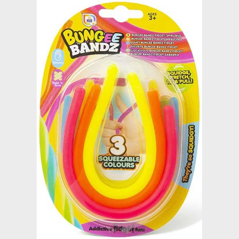 Fidget Bungee Bandz Assorted - Strk, Klem og Fidget i Timevis! 3pak