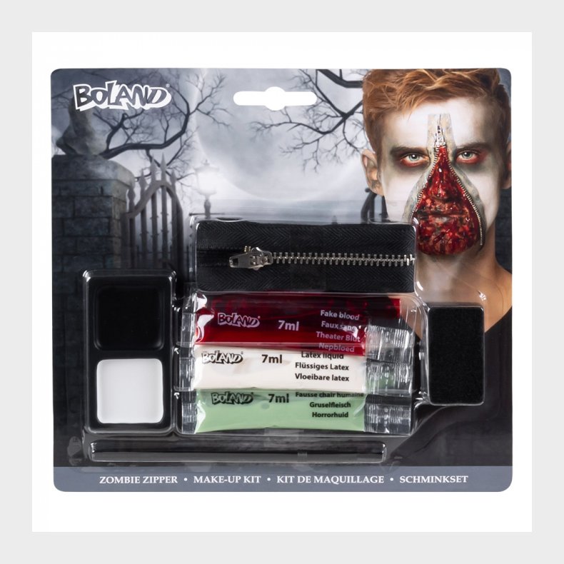 Ansigtsmaling St Zombie Zipper