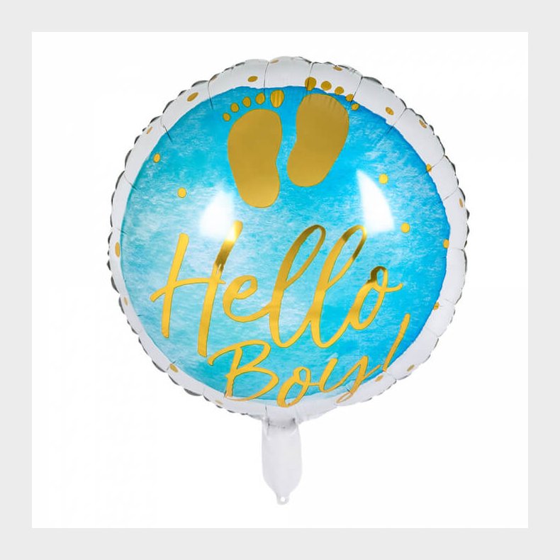 Folieballon Hello Boy 45 Cm