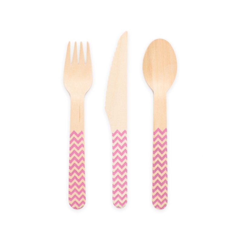 Pink Mnstret Trbestik- 18 Dele  (ca. 16 cm)