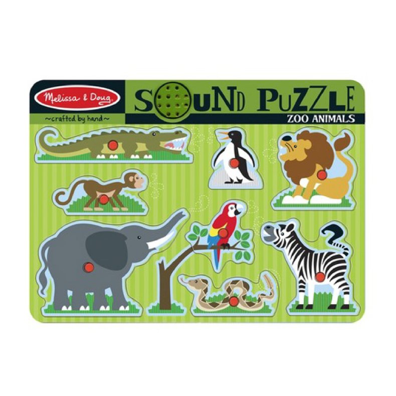 Knoppuslespil med lyd zoo med lyd Sound Puslespil - Melissa &amp; Doug