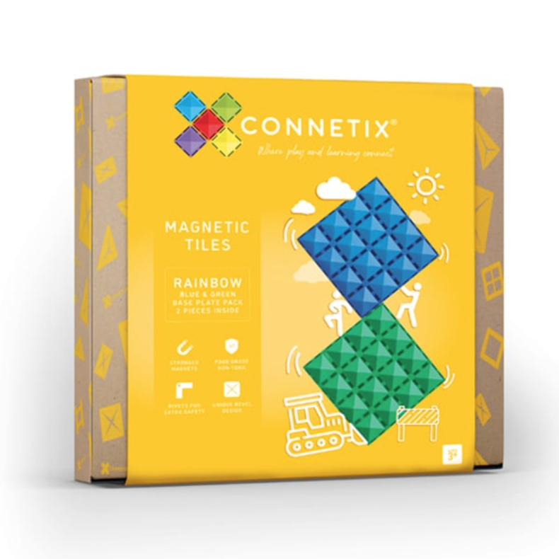 Connetix Base Plate Pack 2 stk - grn/bl