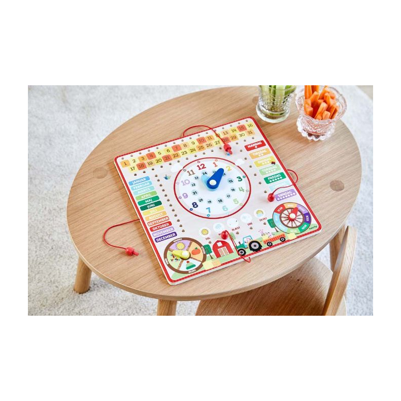 Lringstavle kalender og klokken