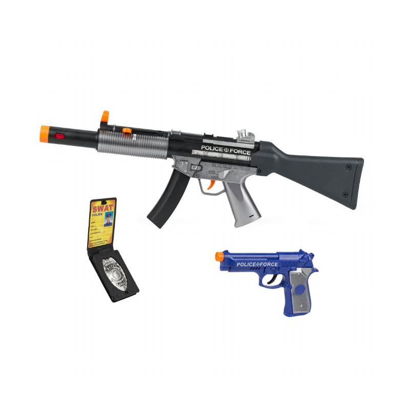 Riffel og Pistol st m. lys og lyd