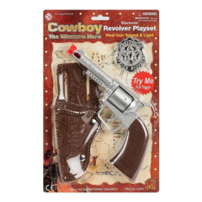 Cowboy Pistol Playset m. lyd