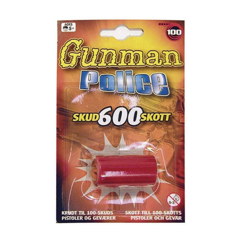 Gunman krudt 100 stk. (6 ruller)