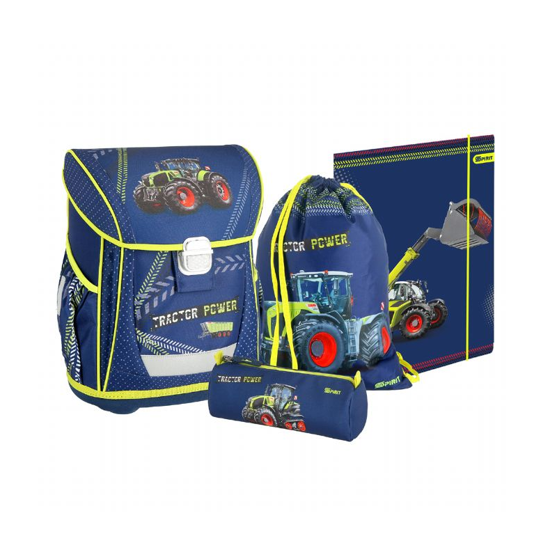 Traktor Skoletaske St med 4 Dele