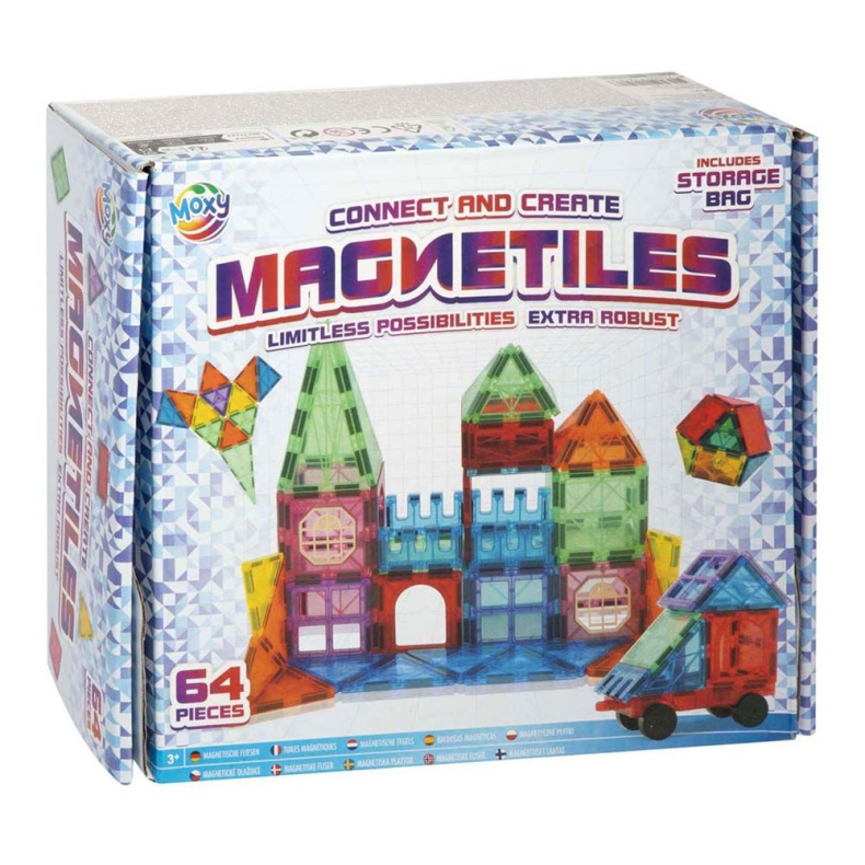 Magnet Legetj, Magnetic Tiles 64 Stykker