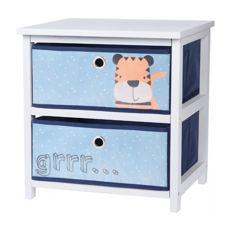 Natbord med Skuffer Bl