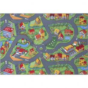 Gulvtppe, Legetppe By-Trafik 140 x 200