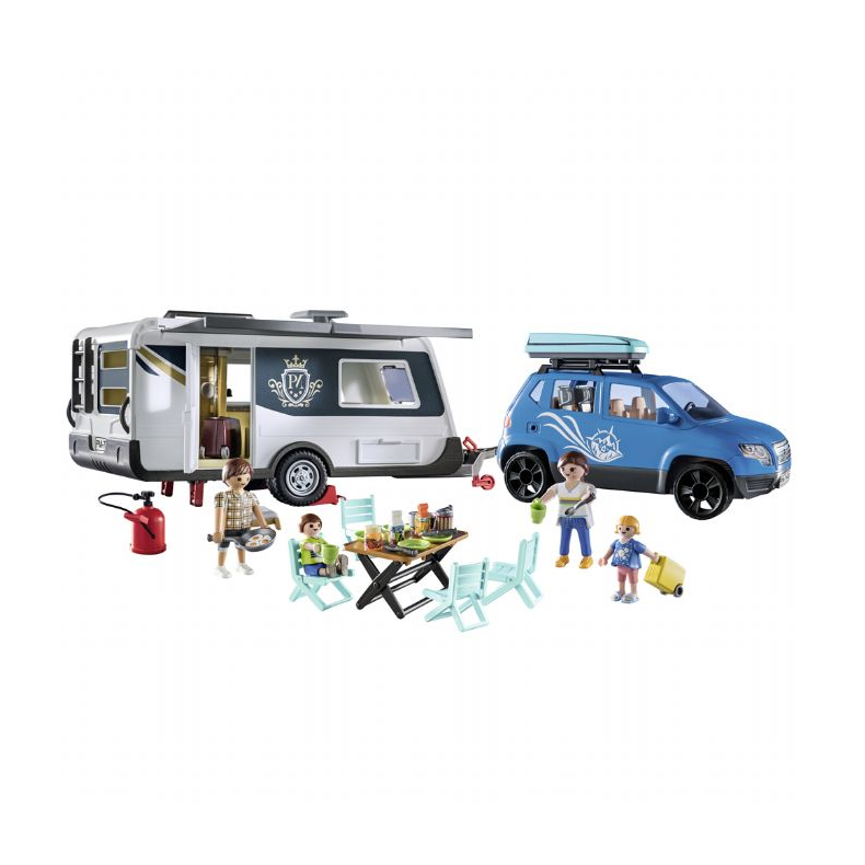 Campingvogn med bil