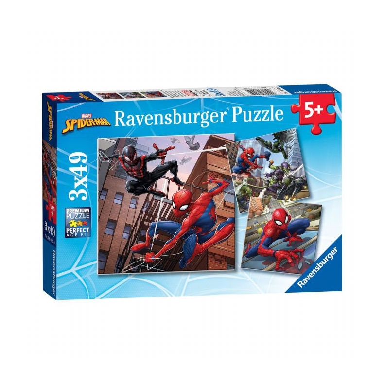 Marvel Spiderman Puslespil 3x49 Brikker