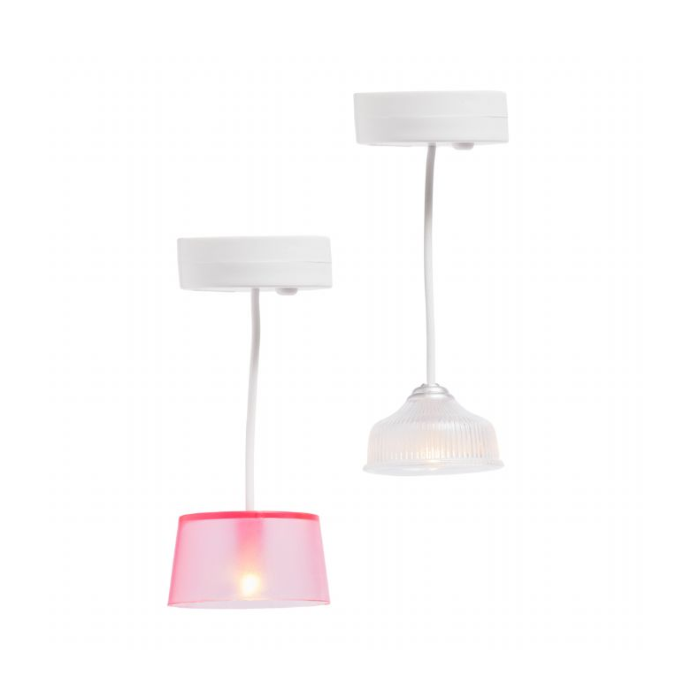 Lundby 2 loftslamper m. batteri