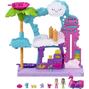 Polly Pocket Pollyville Flamingo Car Was