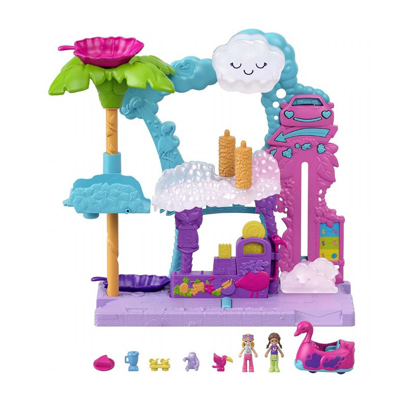 Polly Pocket Pollyville Flamingo Car Was