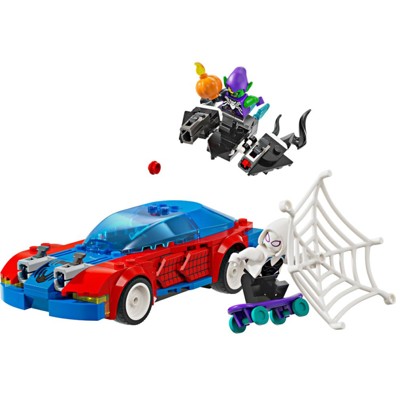 LEGO SpiderMans racerbil + Venom Green Goblin