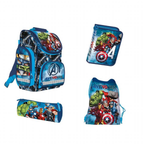 Avengers Skoletaske St 4 Dele