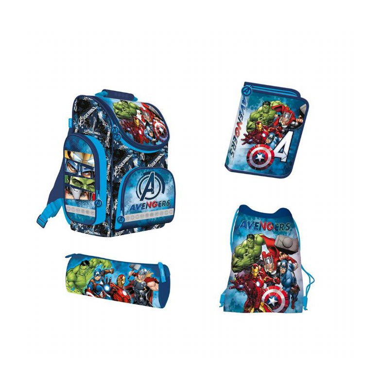 Avengers Skoletaske St 4 Dele