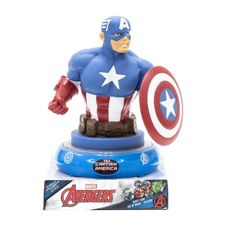 Captain America 3D Figur Natlampe