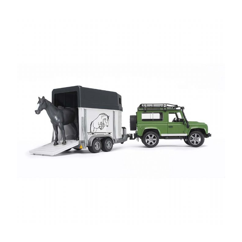 Land Rover med hestetrailer