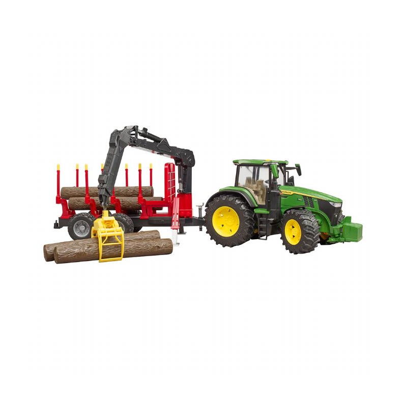 John Deere 7R 350 Traktor m. Skovtrailer