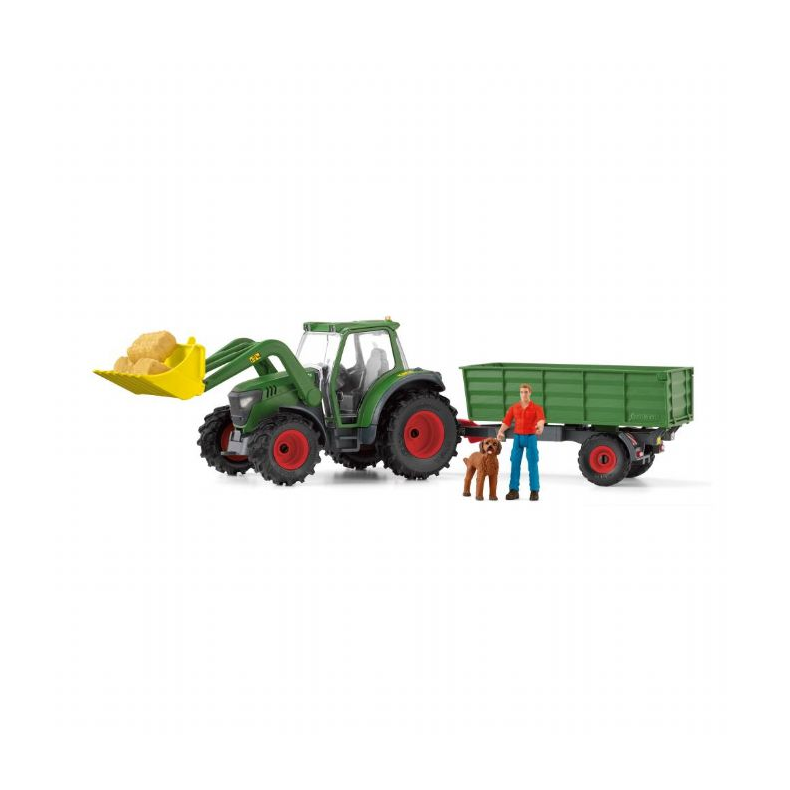Schleich - Traktor med trailer