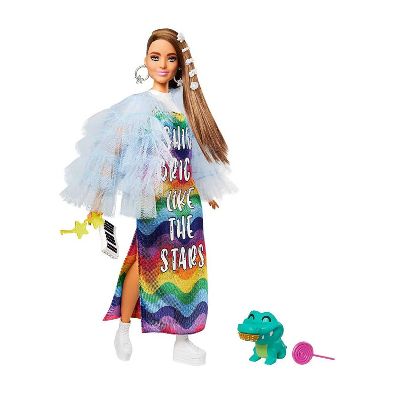 Barbie Ekstra Rainbow Dress Dukke