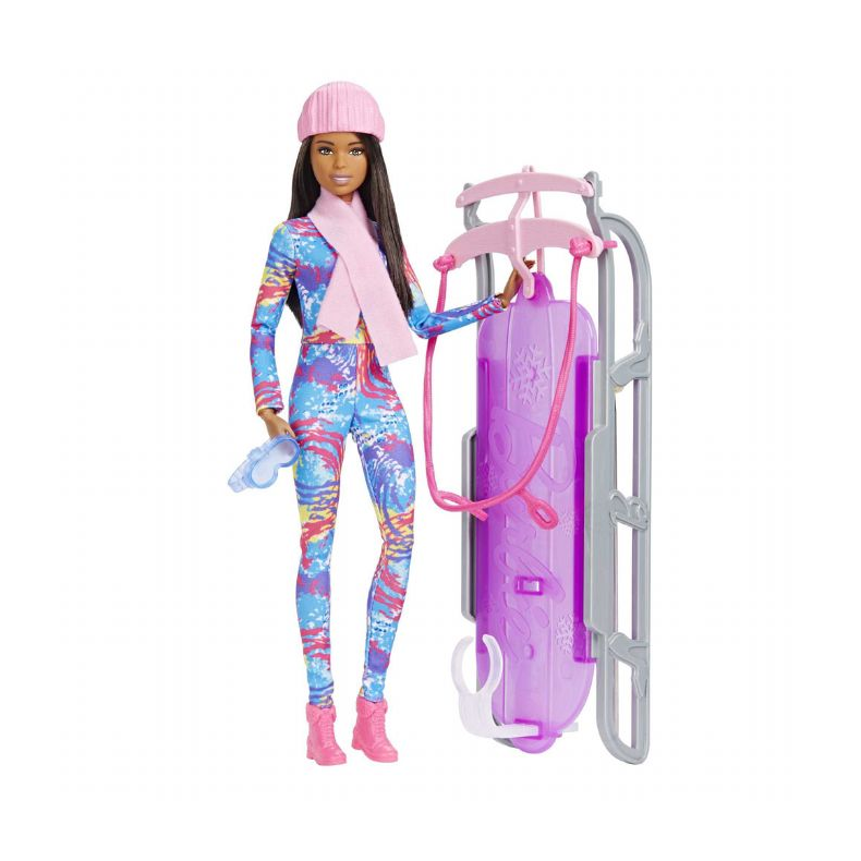 Barbie Vintersport Dukke med Slde