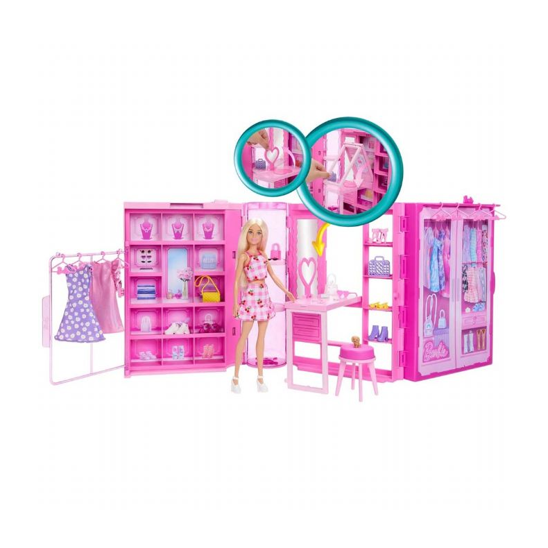 Barbie Fashion Fun Dream Closet m. Dukke