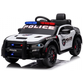 Dodge Charger Politibil 12V m. gummihjul