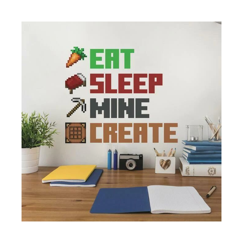 Minecraft  Eat, Sleep, Mine, Create wall