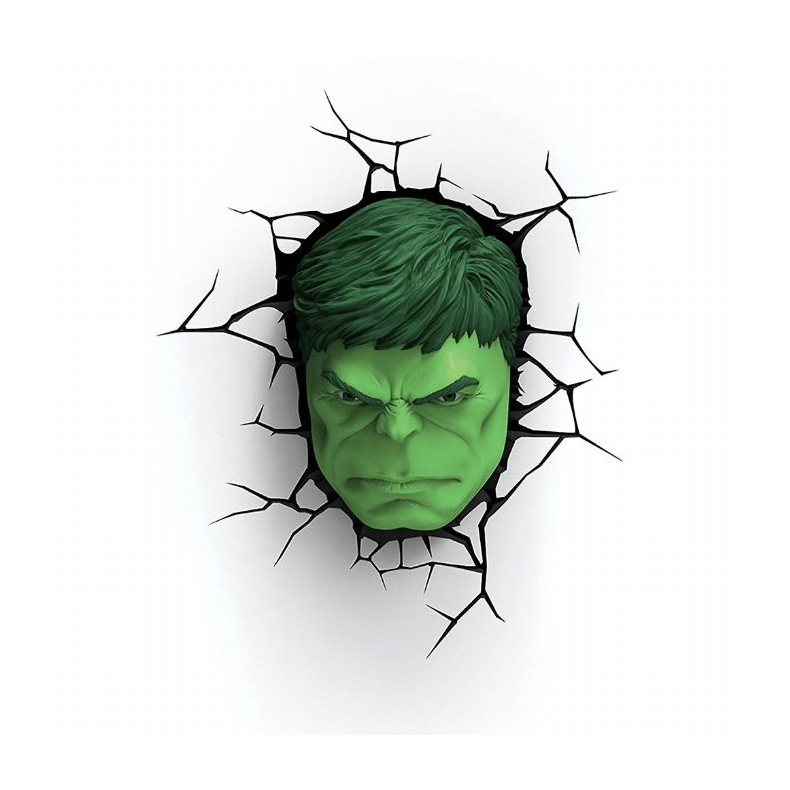 3D vglampe - Avengers Hulk hoved