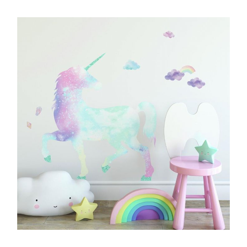 Enhjrning Galaxy Wallstickers