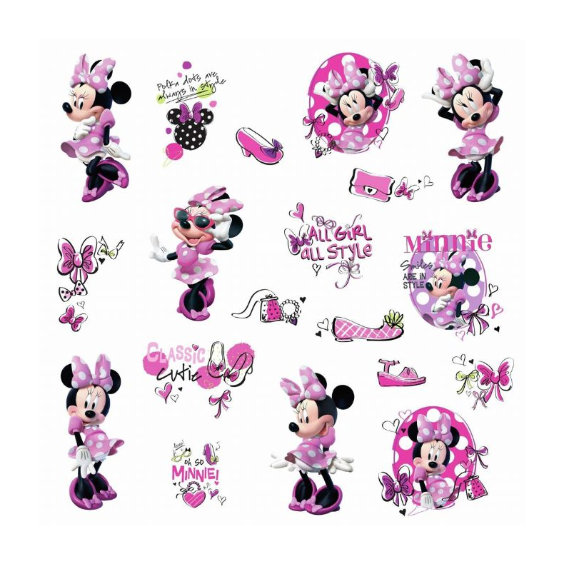 Minnie Mouse fashionista wallstickers